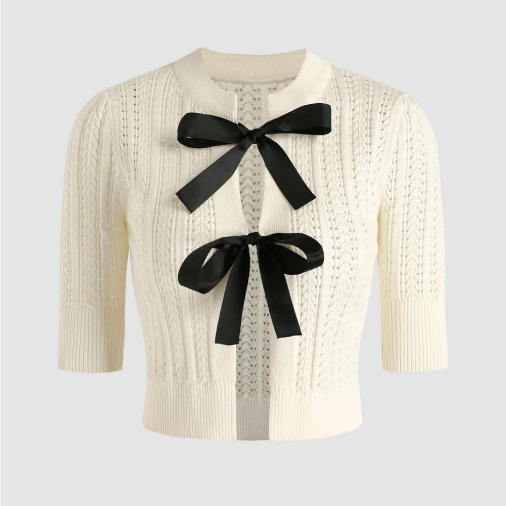 Cider tie front knitted tee